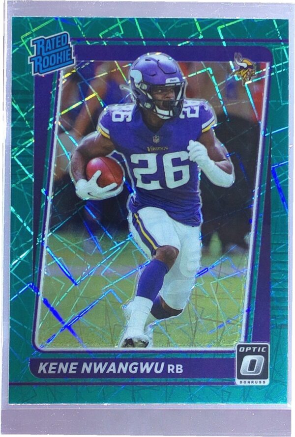 2021 Donruss Optic Kene Nwangwu Green Velocity RC #233 Vikings