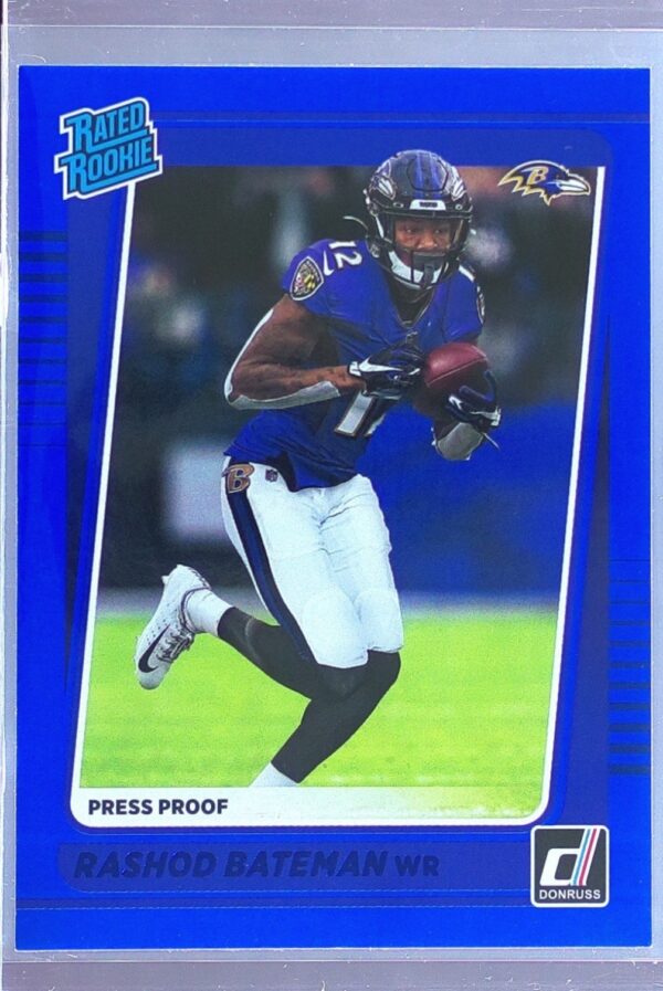 2021 Donruss Rashod Bateman Press Proof Blue RC #265 Ravens