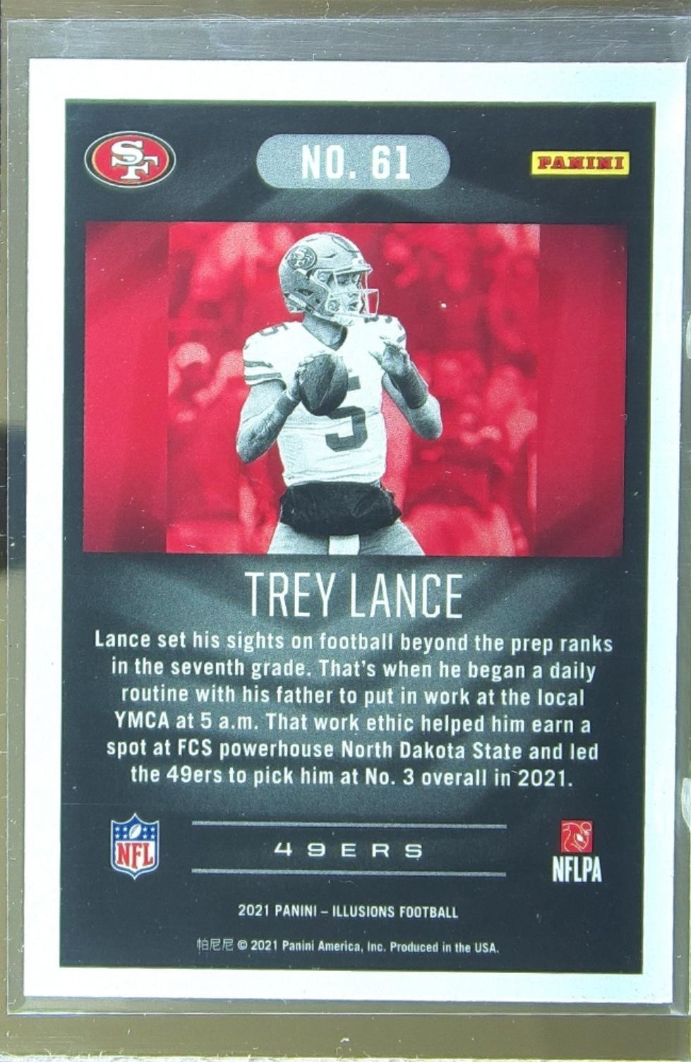 2021 Illusions Trey Lance Retail RC #61 49ers - Image 3