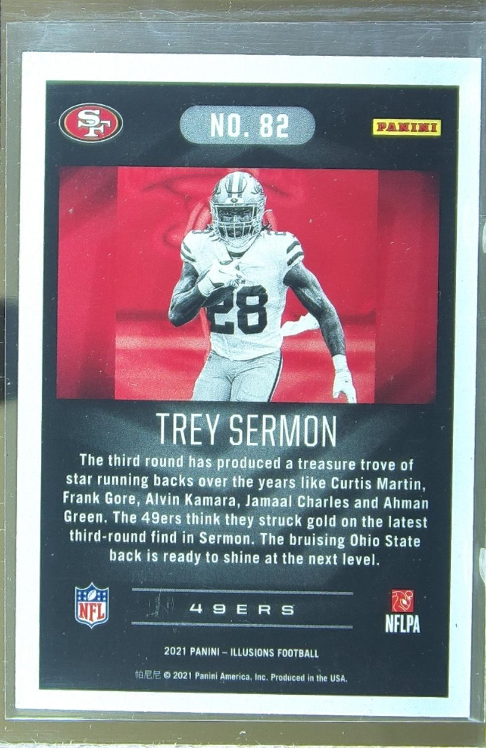 2021 Illusions Trey Sermon Retail RC #82 49ers - Image 3