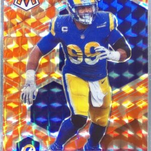 2021 Mosaic Aaron Donald Prizm Reactive Orange #120 Rams