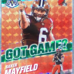 2021 Mosaic Baker Mayfield #GG-7 Browns Got Game? Mosaic Green