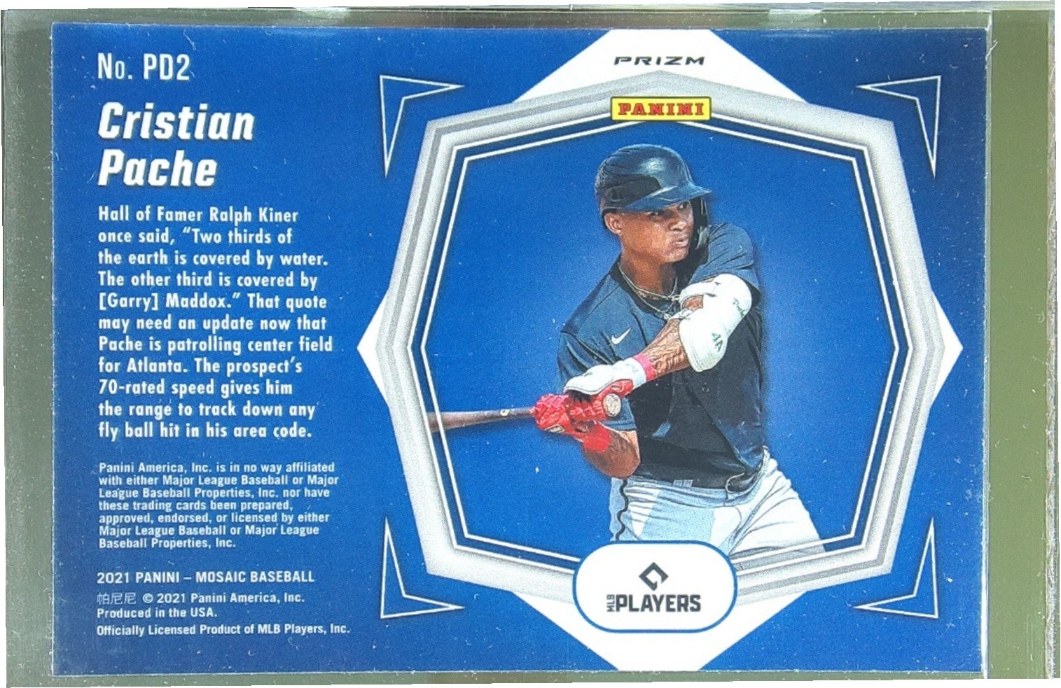 2021 Mosaic Cristian Pache #PD2 Braves Debuts Mosaic - Image 3