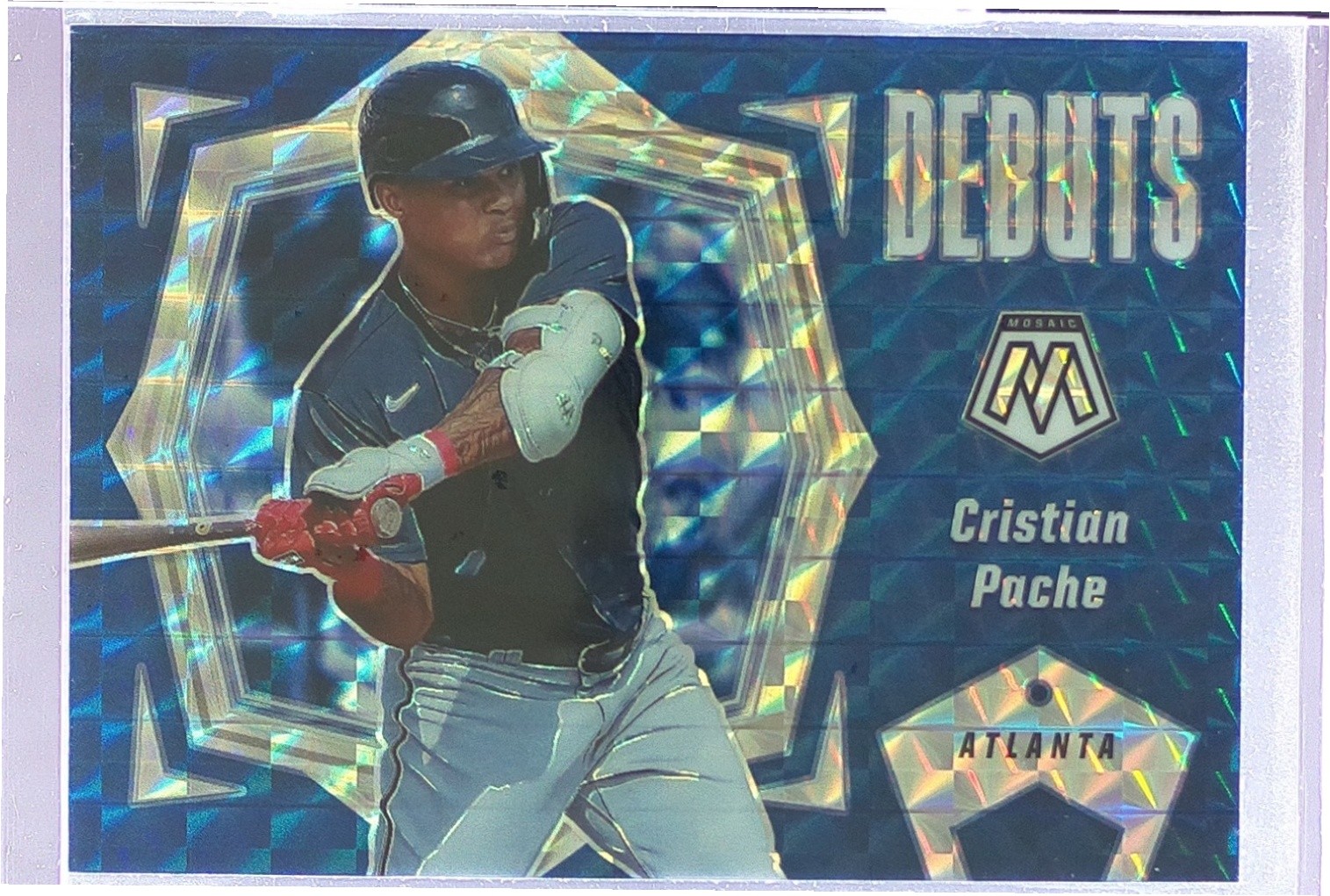 2021 Mosaic Cristian Pache #PD2 Braves Debuts Mosaic