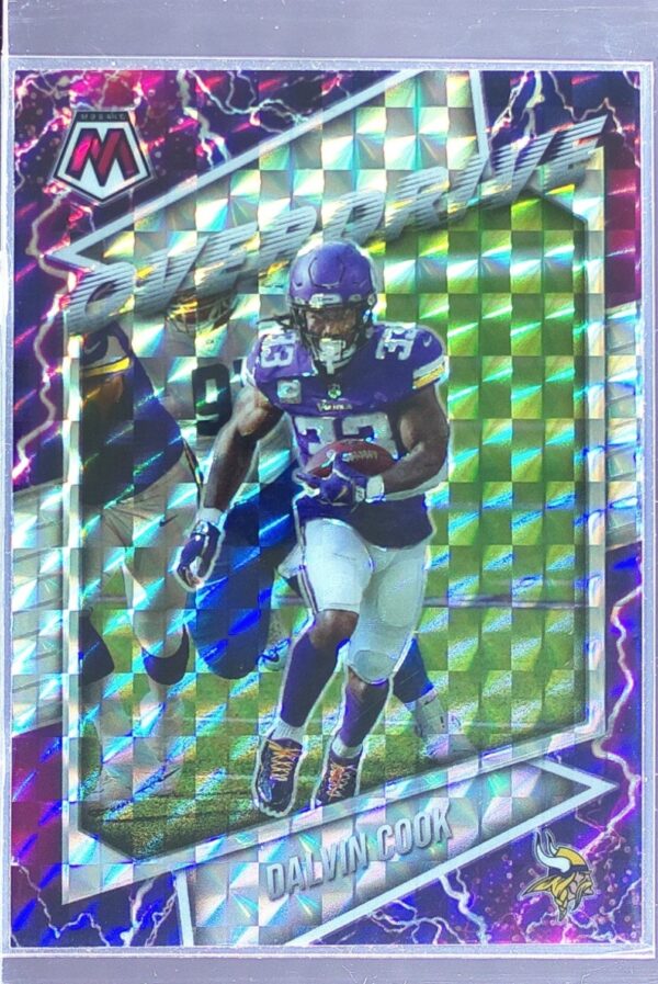 2021 Mosaic Dalvin Cook #OV-3 Vikings Overdrive Prizm Silver
