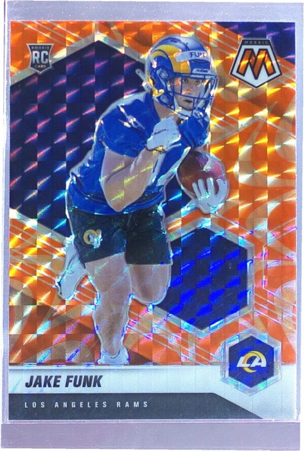 2021 Mosaic Jake Funk Prizm Reactive Orange #381 Rams