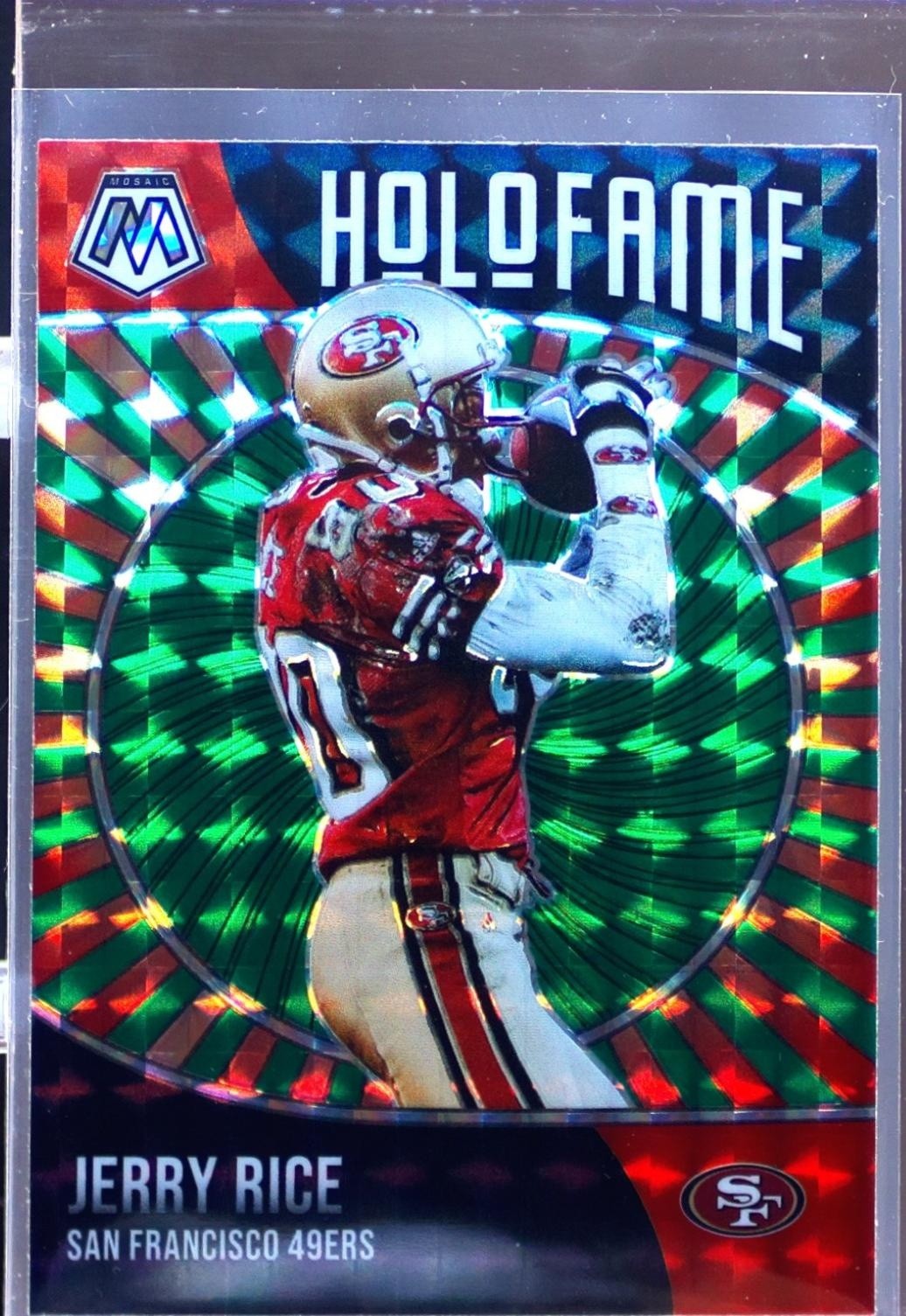 2021 Mosaic Jerry Rice #14 49ers HoloFame Mosaic Green