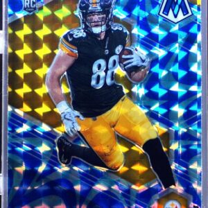 2021 Mosaic Pat Freiermuth Prizm Reactive Blue RC #332 Steelers