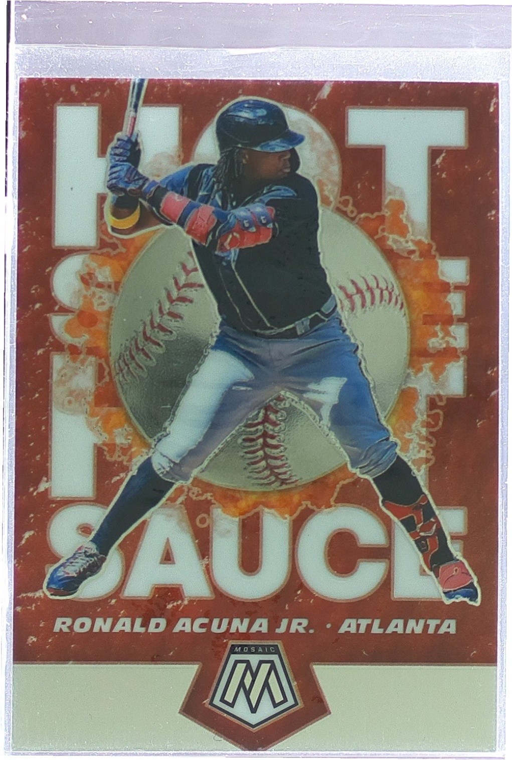2021 Mosaic Ronald Acuna Jr. #HS6 Braves Hot Sauce