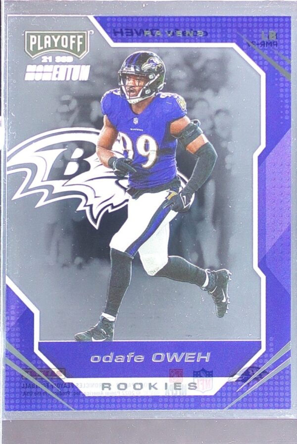 2021 Panini Chronicles Odafe Oweh RC #PMR-37 Ravens Playoff Momentum Rookies