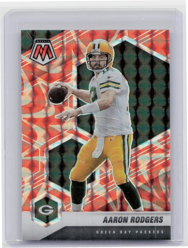 2021 Panini Mosaic Aaron Rodgers Prizm Reactive Orange #79 Packers