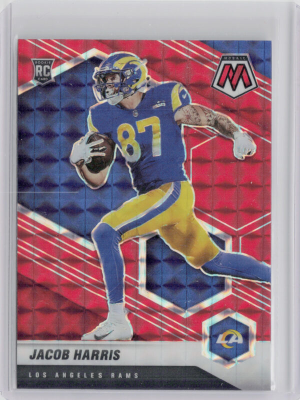 2021 Panini Mosaic Jacob Harris Prizm Red #338 Rams