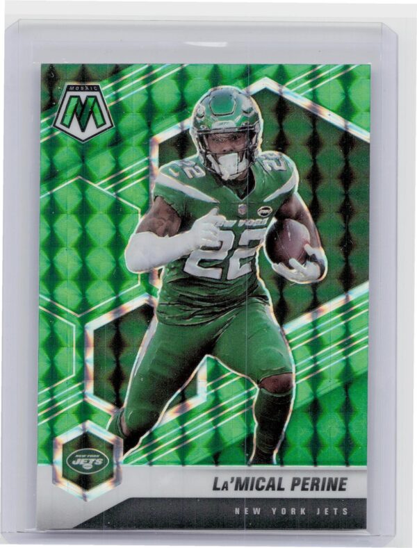 2021 Panini Mosaic La'Mical Perine Prizm Green #157 Jets