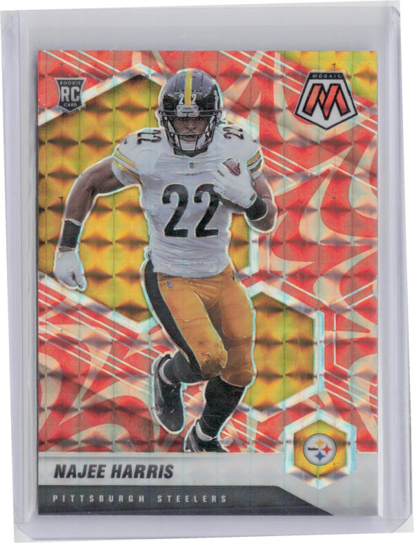 2021 Panini Mosaic Najee Harris Prizm Reactive Orange #313 Steelers