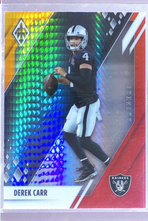 2021 Panini Phoenix Derek Carr Fire Burst #65 Raiders