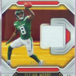 2021 Panini Playbook Elijah Moore /149 JSY #HR-EM Jets Hot Routes Gold