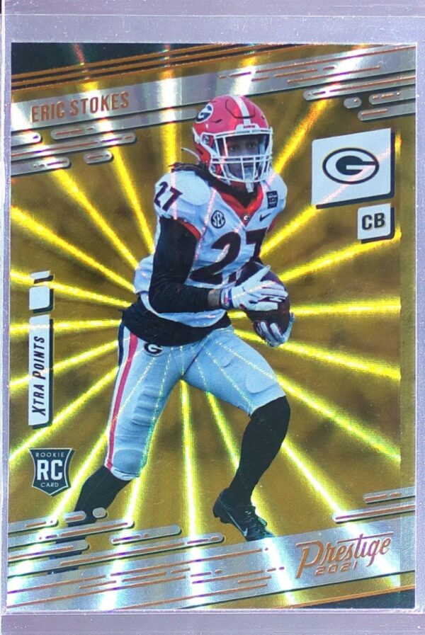 2021 Panini Prestige Eric Stokes Xtra Points Sunburst RC #265 Packers