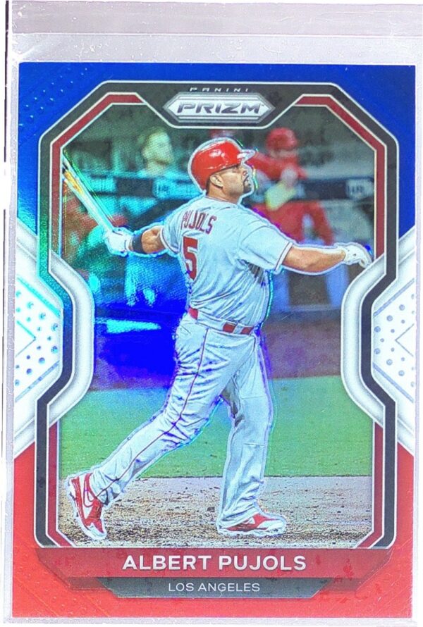 2021 Prizm Albert Pujols Red/White/Blue Prizm #21 Angels