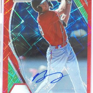 2021 Prizm Draft Picks Benny Montgomery Auto #PDP8 School Red Velocity Autograph