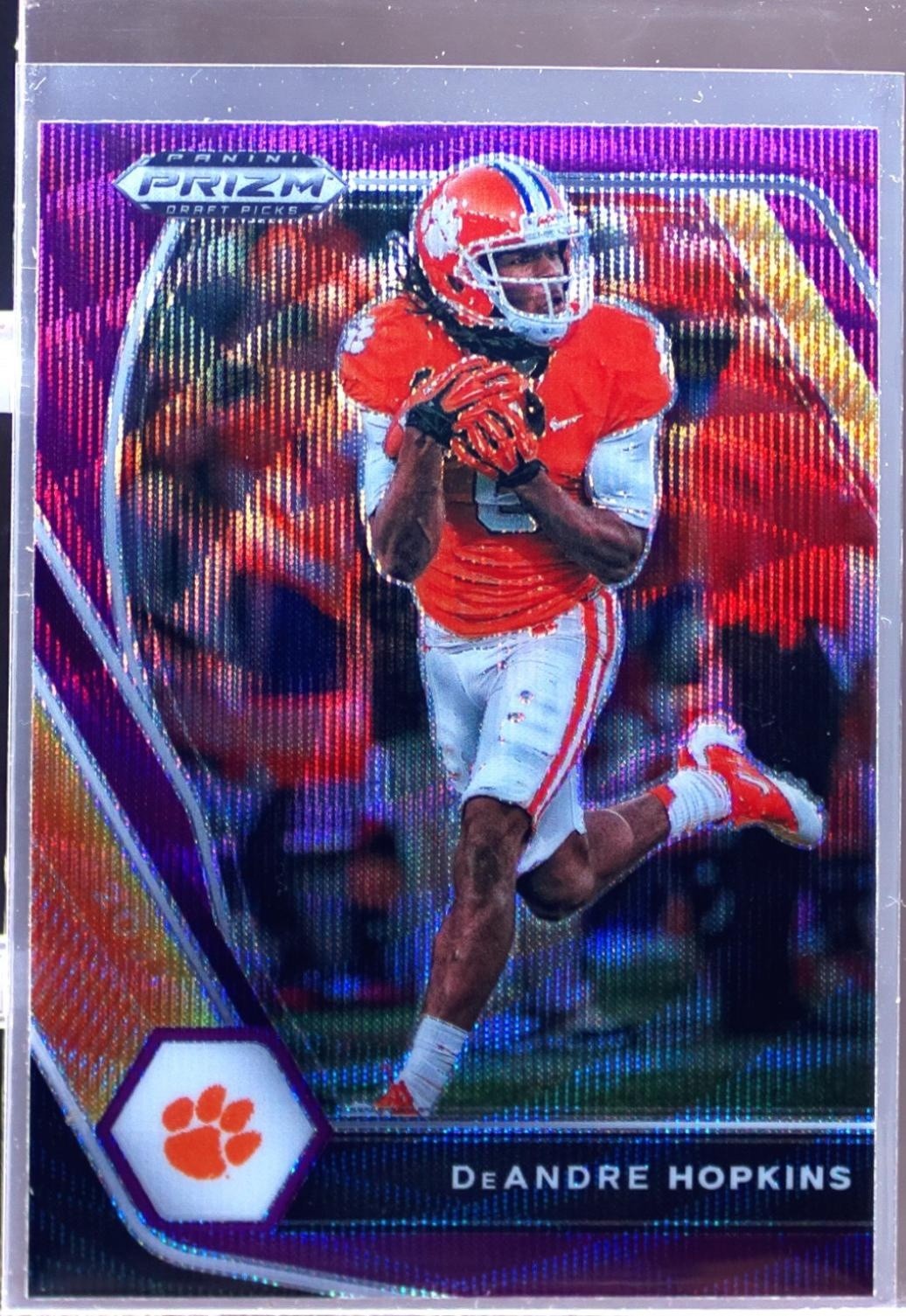 2021 Prizm Draft Picks DeAndre Hopkins Purple Wave #35 Tigers