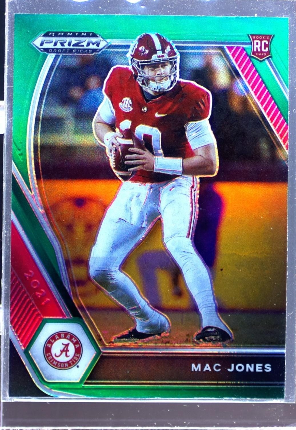 2021 Prizm Draft Picks Mac Jones Green RC #104 Tide