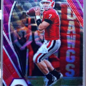 2021 Prizm Draft Picks Matthew Stafford Purple Wave #19 Bulldogs