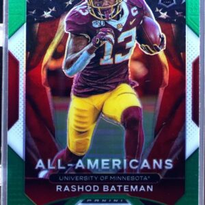 2021 Prizm Draft Picks Rashod Bateman Green RC #196 Gophers
