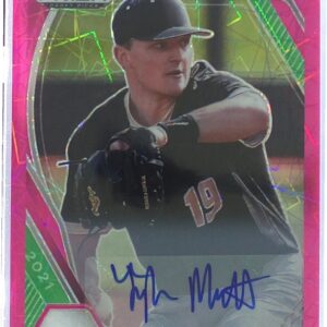 2021 Prizm Draft Picks Tyler Mattison Auto #PDP104 Base Autographs Pink Velocity