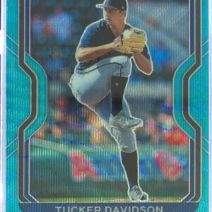 2021 Prizm Tucker Davidson Teal Wave Prizm RC #52 Braves
