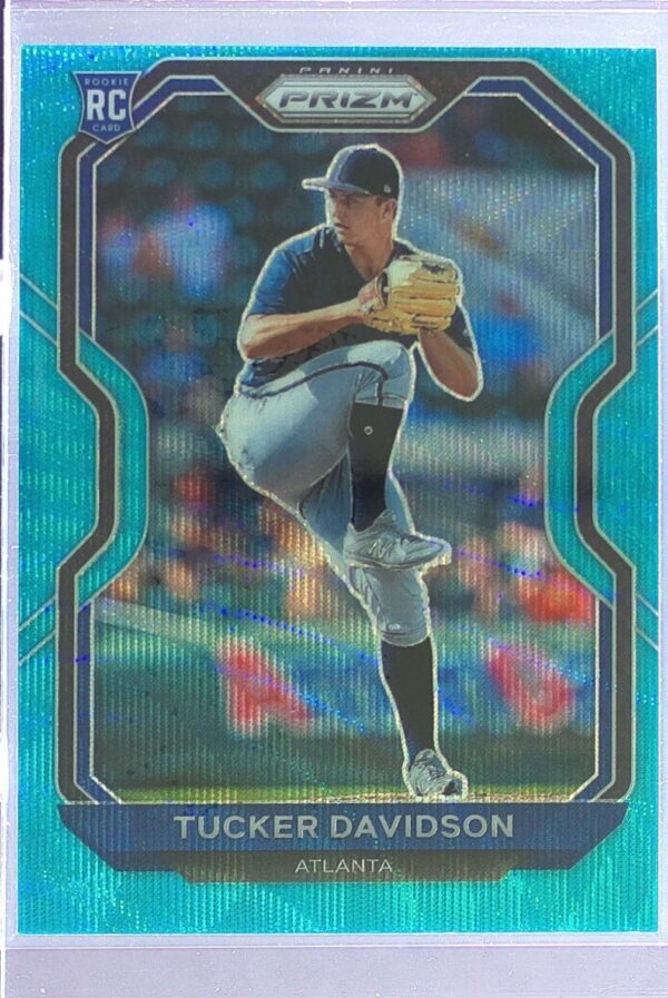 2021 Prizm Tucker Davidson Teal Wave Prizm RC #52 Braves