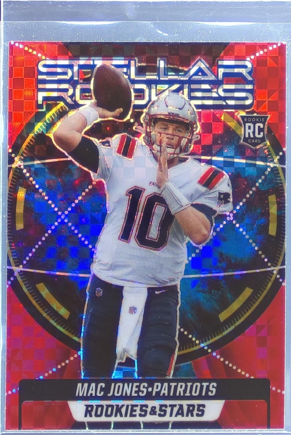 2021 Rookies & Stars Mac Jones #SR-5 Patriots Stellar Rookies Red Plaid