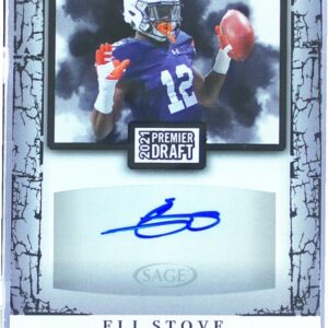 2021 SAGE Premier Draft Eli Stove Auto RC #A135 Tigers Autographs Black