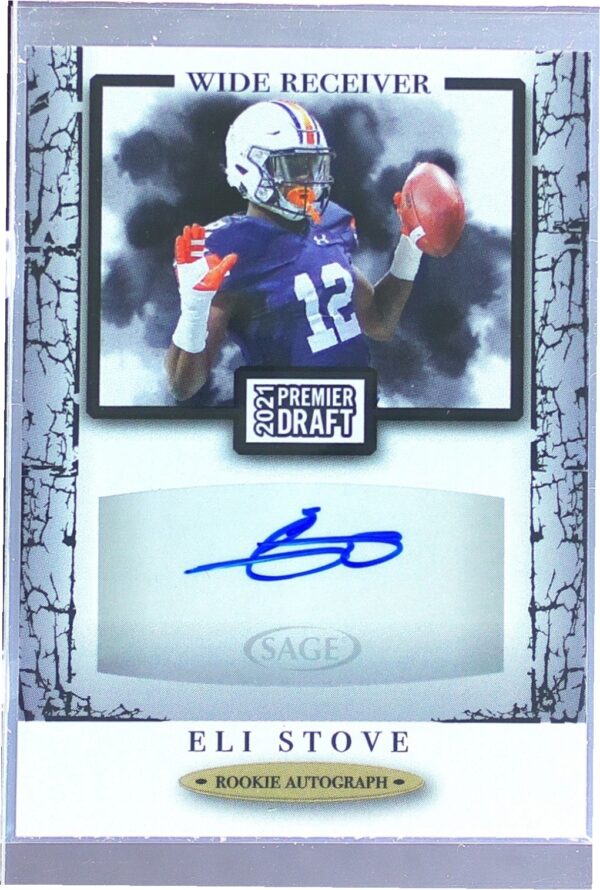 2021 SAGE Premier Draft Eli Stove Auto RC #A135 Tigers Autographs Black