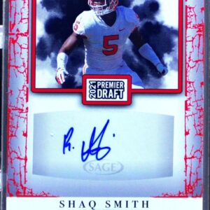 2021 SAGE Premier Draft Shaq Smith Auto #A169 Terrapins Autographs Red