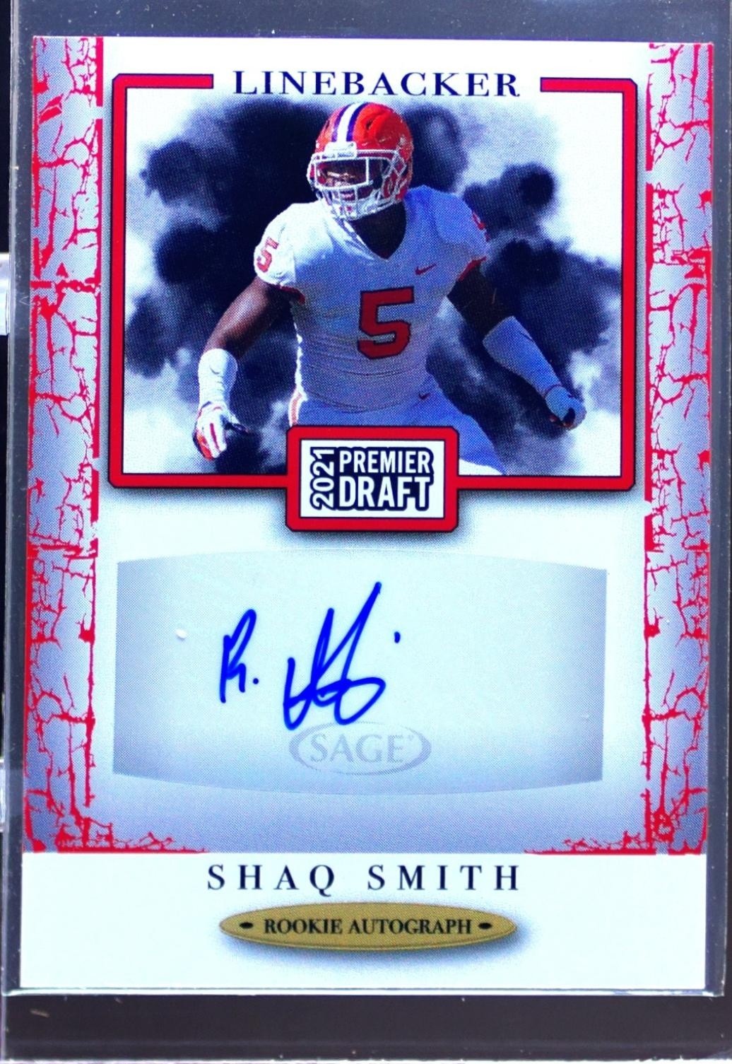 2021 SAGE Premier Draft Shaq Smith Auto #A169 Terrapins Autographs Red