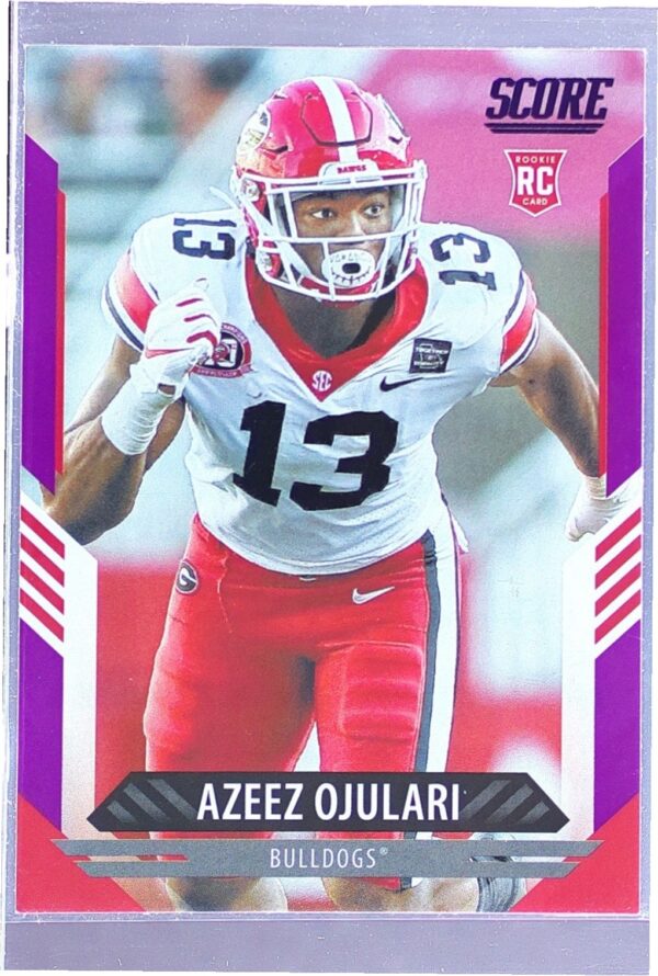 2021 Score Azeez Ojulari Purple RC #351 Bulldogs