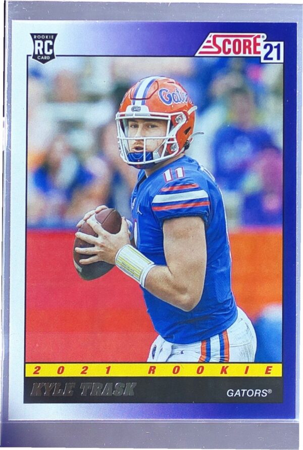 2021 Score Kyle Trask #TB10 Gators 1991 Throwback RC
