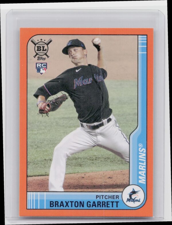 2021 Topps Big League Braxton Garrett Orange #135 Marlins