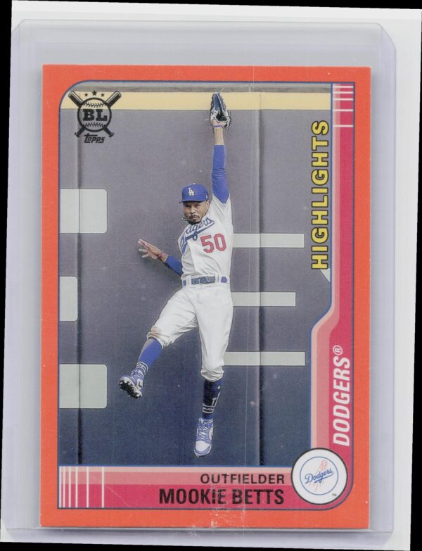 2021 Topps Big League Mookie Betts Orange #298 Dodgers