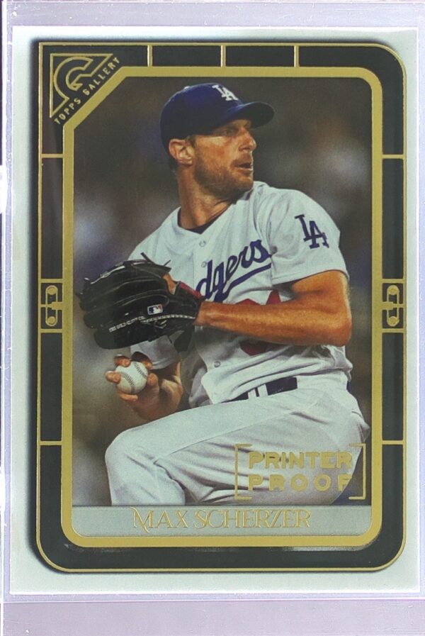 2021 Topps Gallery Max Scherzer Printer Proof #182 Dodgers