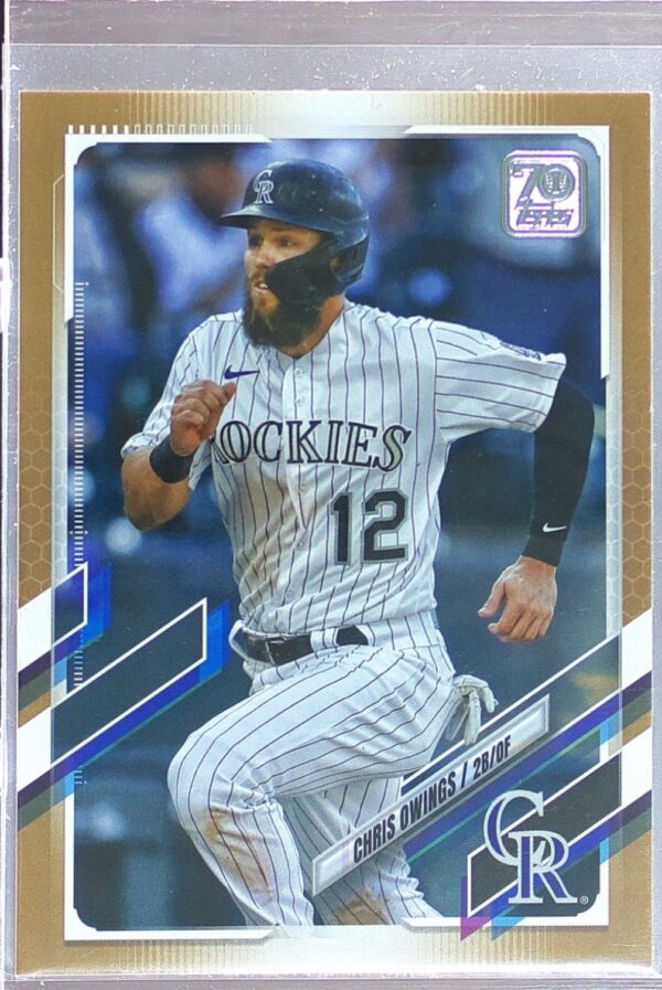 2021 Topps Update Chris Owings Gold /2021 #US45 Rockies