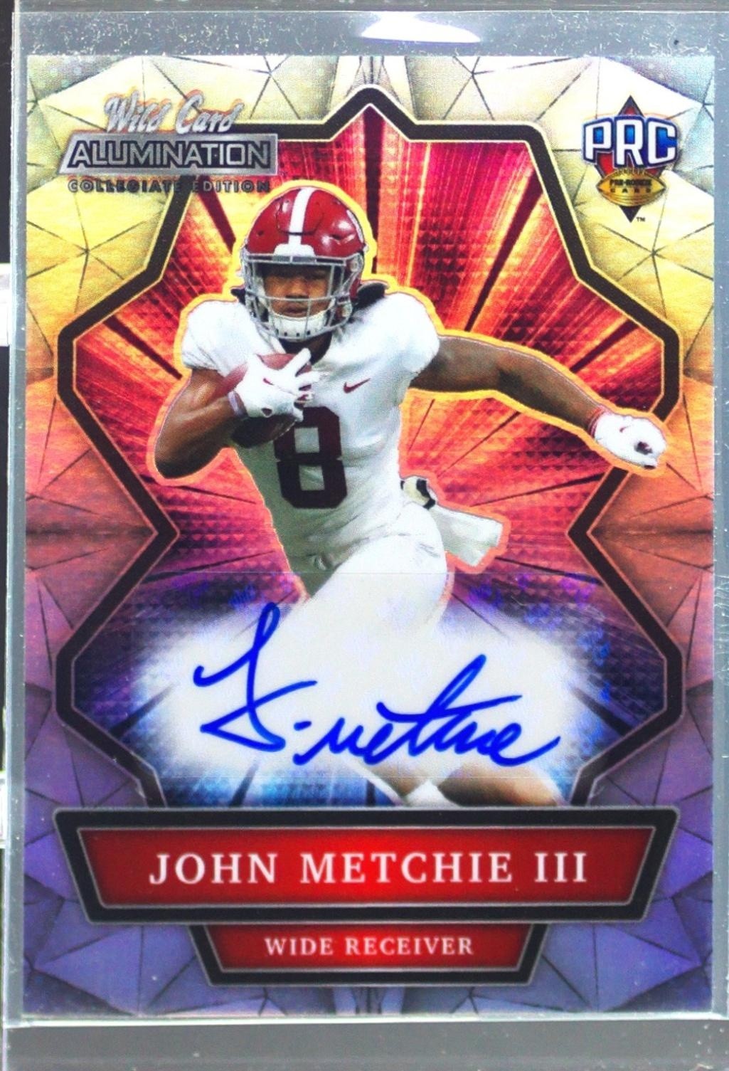 2021 Wild Card Alumination NIL John Metchie Iii Auto #ANBC-A Tide Autographs