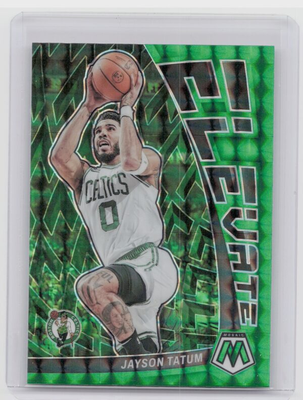 2022-23 Panini Mosaic Jayson Tatum #1 Celtics Elevate Mosaic Green