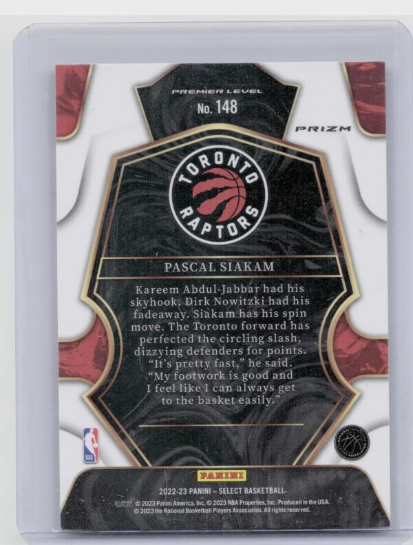 2022-23 Select Pascal Siakam Tri Color Prizms #148 Raptors - Image 3