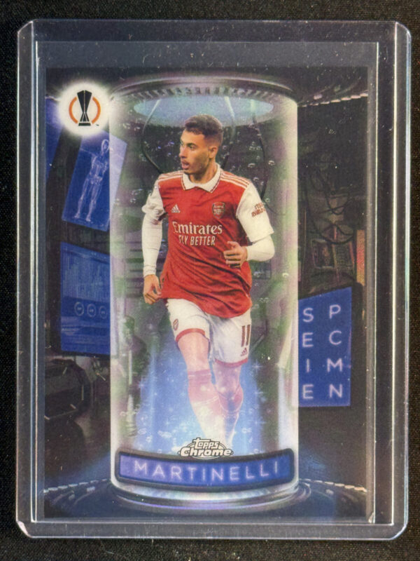2022-23 Topps Chrome UCC Gabriel Martinelli Specimen Arsenal S-14