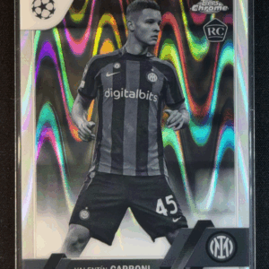 2022-23 Topps Chrome UEFA Carboni Black and White Ray Wave Rookie RC Inter #6