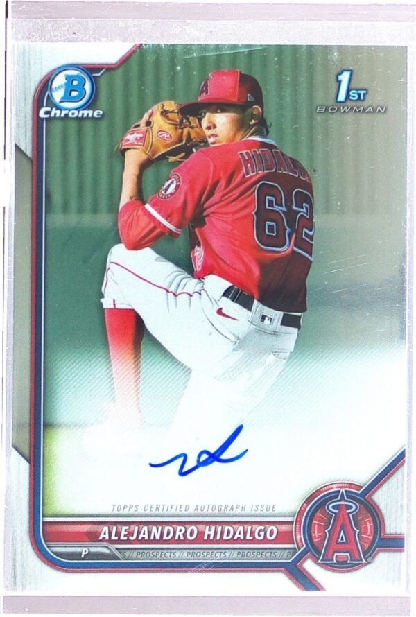 2022 Bowman Alejandro Hidalgo Auto #CPA-AH Angels Chrome Prospects Autographs