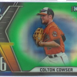 2022 Bowman Colton Cowser /99 #BTP-96 Orioles Bowman Scouts' Top 100 Green
