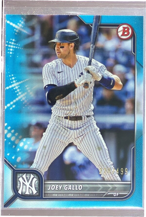 2022 Bowman Joey Gallo Sky Blue /499 #8 Yankees