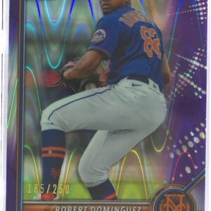 2022 Bowman Robert Dominguez /250 #BCP-51 Mets Prospects Purple RayWave